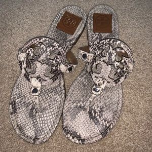 Tory Burch Miller Sandals in Snakeskin